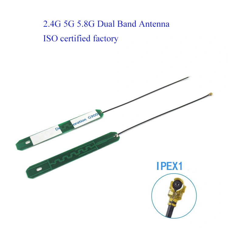 2.4G 5.8g Dual Band Antenna WiFi Bt Omnidirectional 5dBi High Gain PCB Antenna Ipex Interface