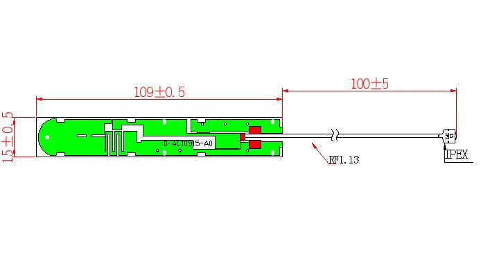 4G Lte PCB Internal Antenna with Ipex Connector